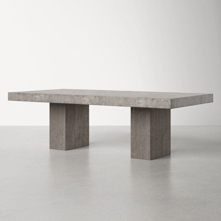 Concrete dining best sale table and bench